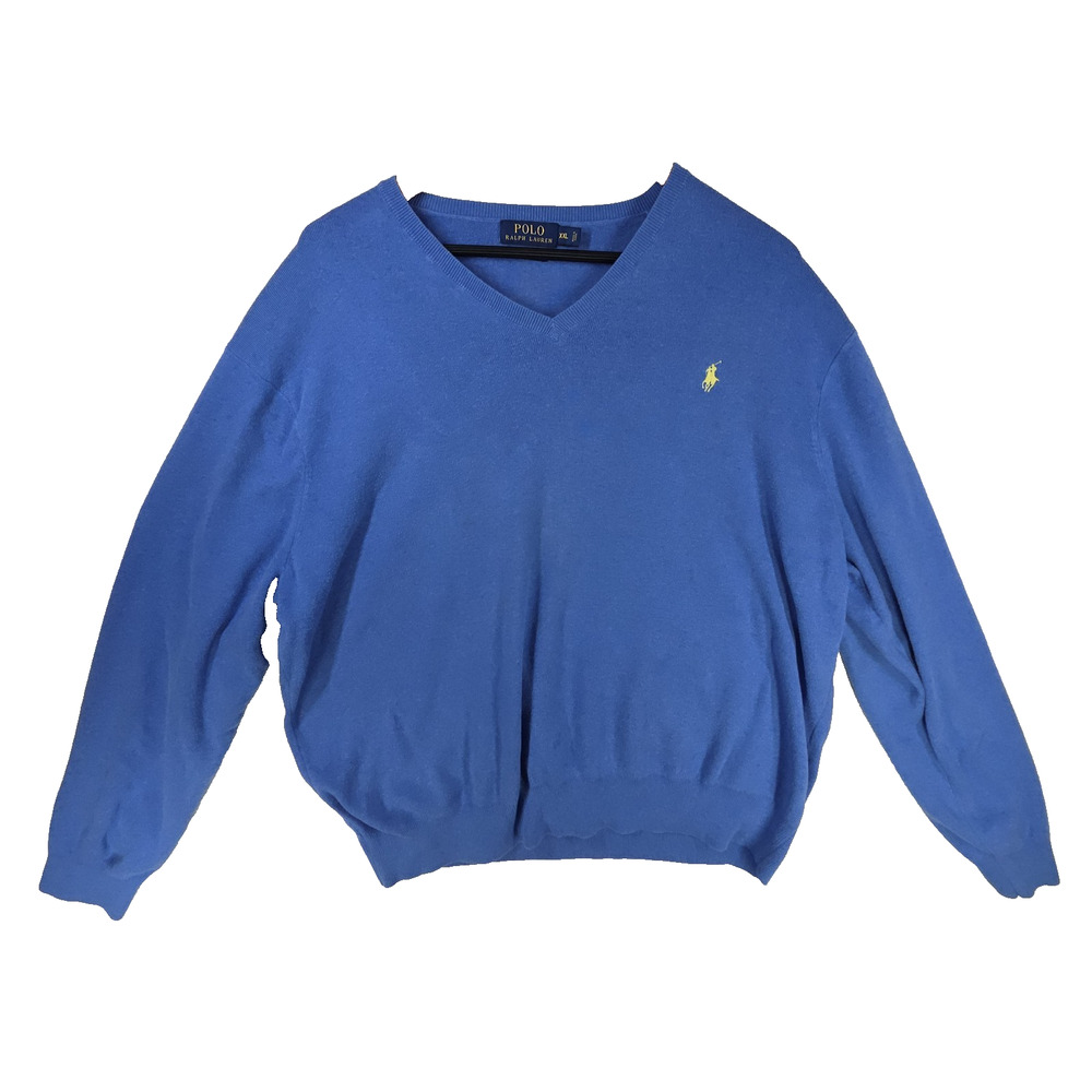 Vtg Polo Ralph Lauren Sweater Men XXL y2k Preppy Academia Pima Cotton University